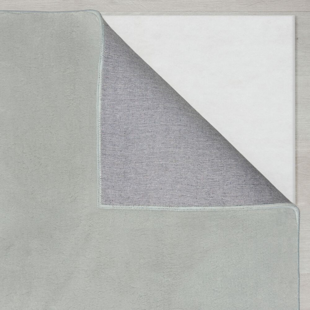 Teppich Uni-Design - kurzflor - mit Latexrücken BLITH - Grau 140x200 cm_Rechteckig_