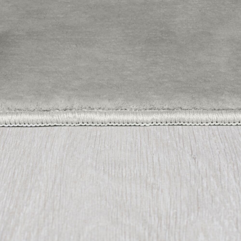 Teppich Uni-Design - kurzflor - mit Latexrücken BLITH - Grau 140x200 cm_Rechteckig_