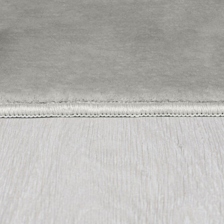 Teppich Uni-Design - kurzflor - mit Latexrücken BLITH - Grau 140x200 cm_Rechteckig_