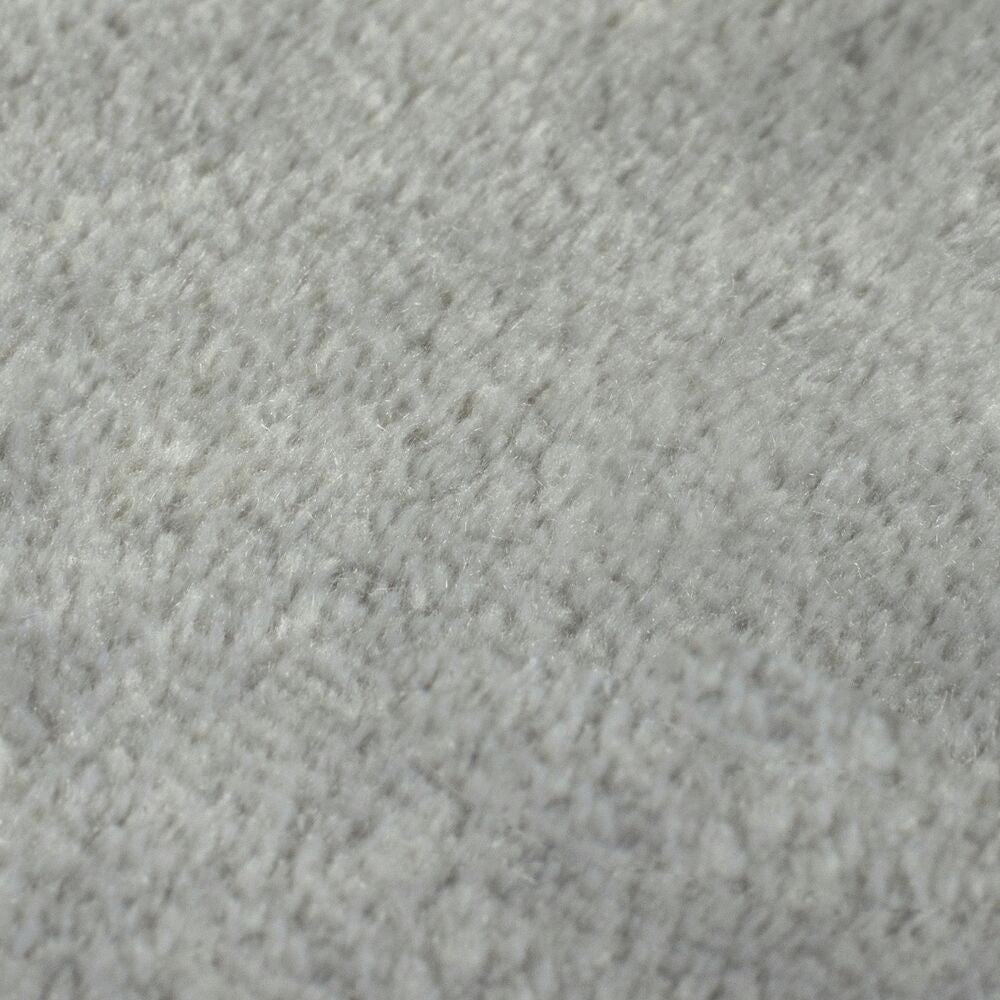 Teppich Polyester Latexrücken - Großer Wohnteppich - Robuster Kurzflor_Grau_Rechteckig_