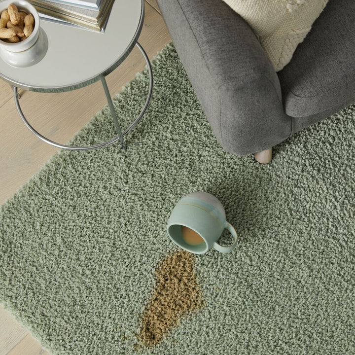 Teppich Hochflor Uni-Design - waschbar GIPPING - Salbeigrün 80x150 cm_Rechteckig_