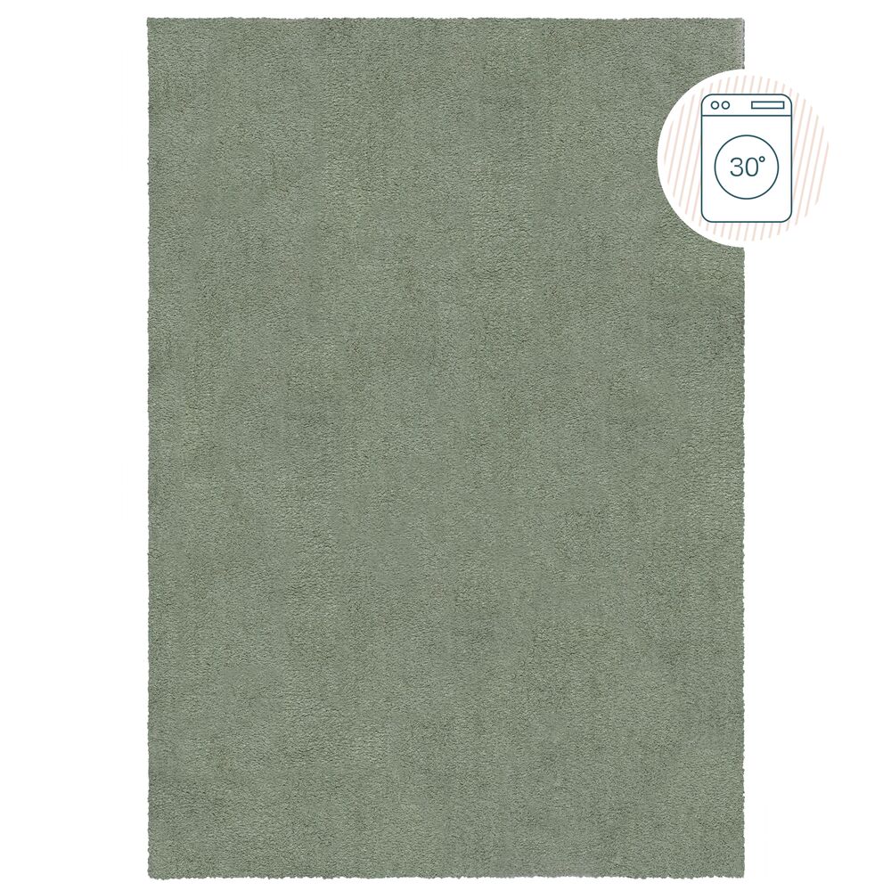 Weicher - waschbarer Teppich "GIPPING Flauschig"_Salbeigrün_Rechteckig_