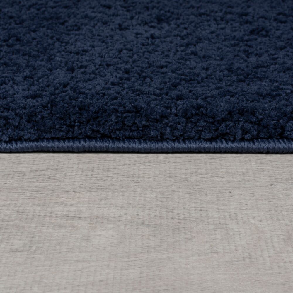 Teppich Hochflor Uni-Design - waschbar GIPPING - Blau 80x150 cm_Rechteckig_