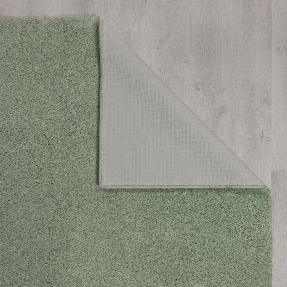 Teppich Hochflor Uni-Design - waschbar GIPPING - Salbeigrün 80x150 cm_Rechteckig_