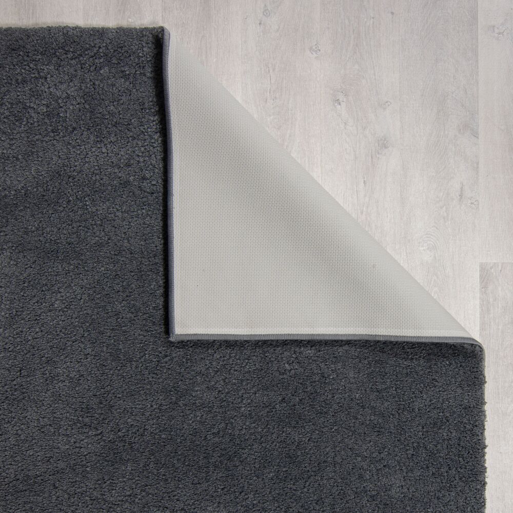 Teppich GIPPING Hochflor Grau Rückseite rutschfest waschbar Rechteckig