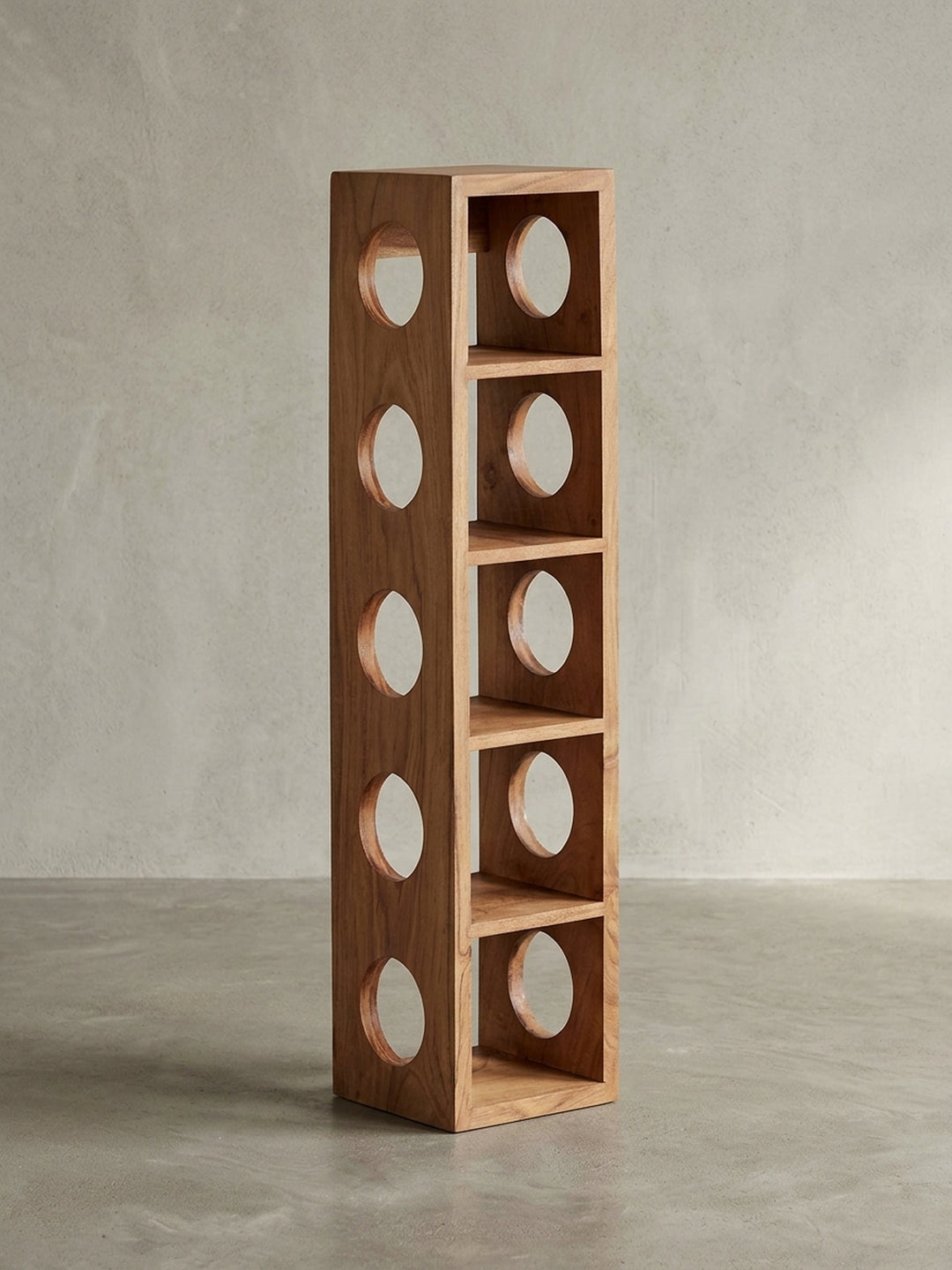 Maßzeichnung Standregale Akazie Massivholz natur mit Bemaßung 15x15x70 cm Höhe Breite Tiefe und Detailangaben zur Produktgeometrie_