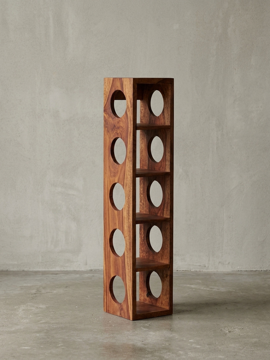 Maßzeichnung Standregale Sheesham Massivholz natur mit Bemaßung 15x15x70 cm Höhe Breite Tiefe und Detailangaben zur Produktgeometrie_