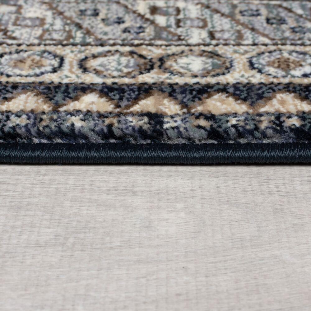 Teppich Traditionell-Design - mit Fransen KELVIN - Blau 80x154 cm_Rechteckig_