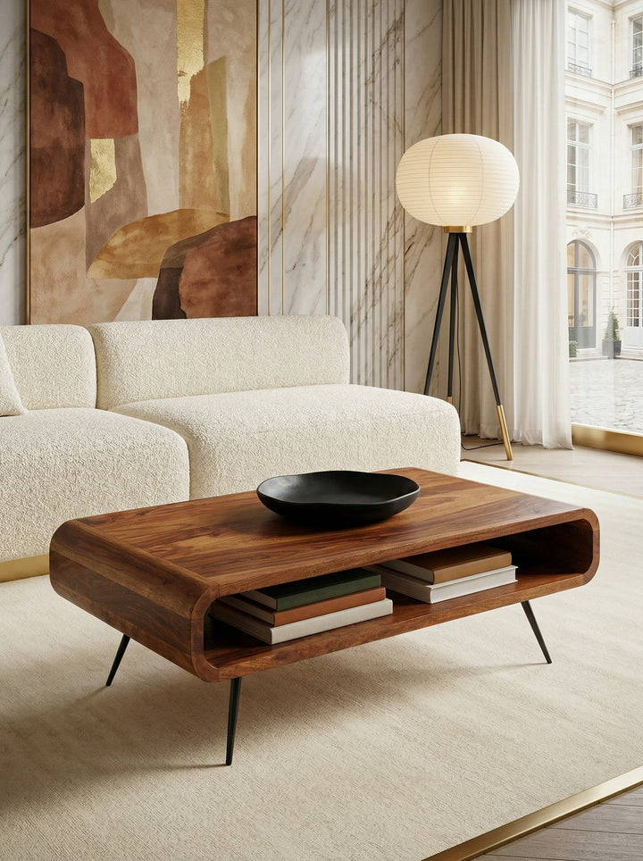 Massivholz Wohnzimmertisch_ Modern &amp;amp; elegant_ Sheeshamholz_ Staufach - KADIMA DESIGN_Größe_ 90x55x30 cm_