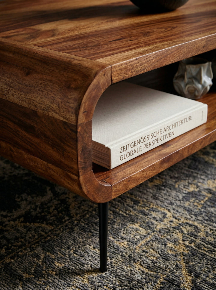 Massivholz Wohnzimmertisch_ Modern &amp;amp; elegant_ Sheeshamholz_ Staufach - KADIMA DESIGN_Größe_ 90x55x30 cm_