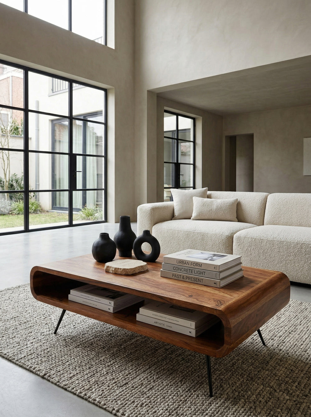 Massivholz Wohnzimmertisch_ Modern &amp; elegant_ Sheeshamholz_ Staufach - KADIMA DESIGN_Größe_ 90x55x30 cm_