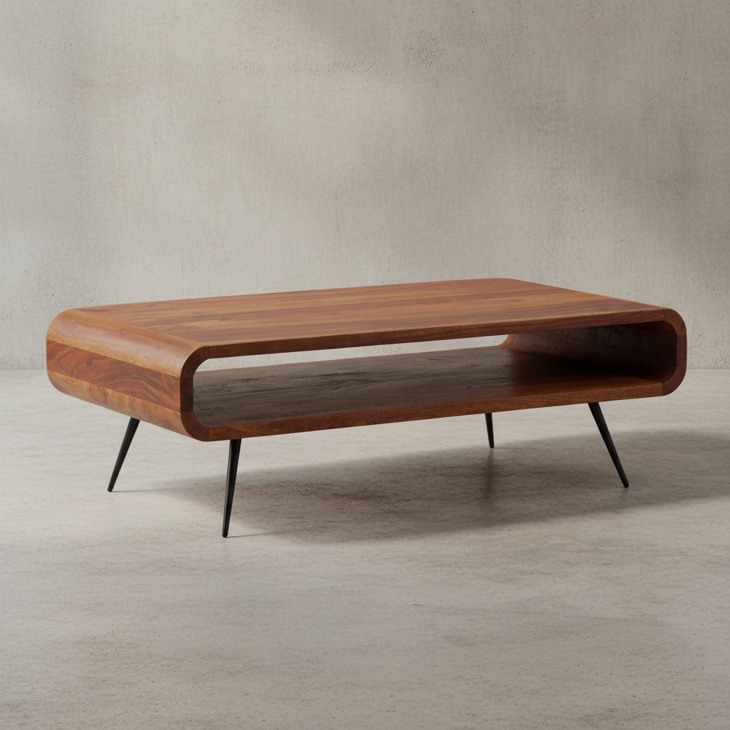 Massivholz Wohnzimmertisch_ Modern &amp; elegant_ Sheeshamholz_ Staufach - KADIMA DESIGN_Größe_ 90x55x30 cm_