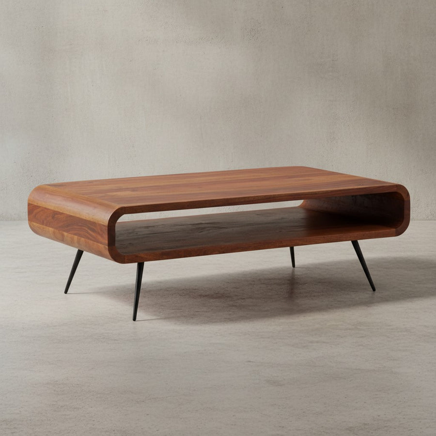 Massivholz Wohnzimmertisch_ Modern &amp; elegant_ Sheeshamholz_ Staufach - KADIMA DESIGN_Größe_ 90x55x30 cm_