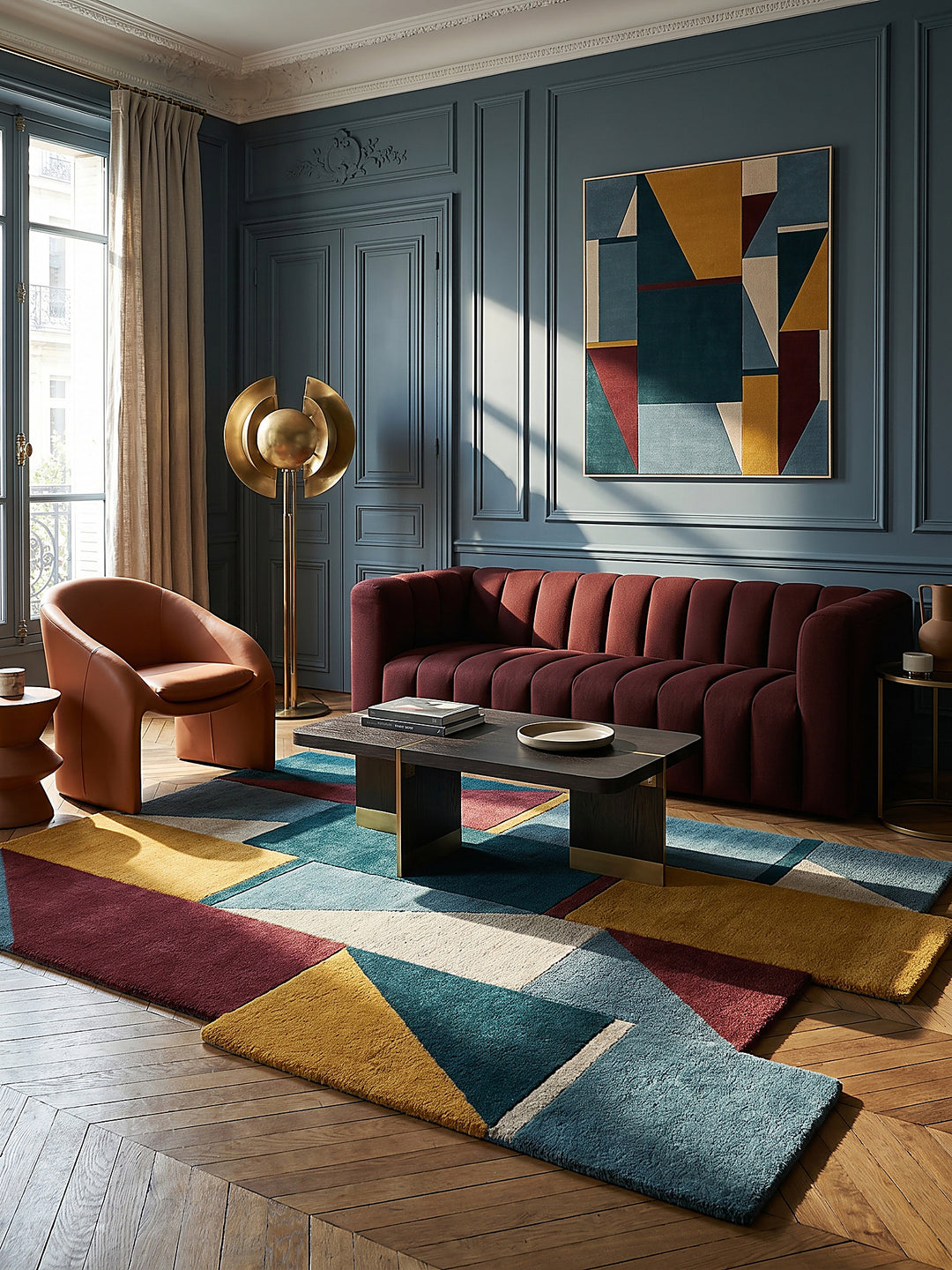 Wollteppich Shuffle Muster - Abstrakt - Wohnzimmer_Shaped_