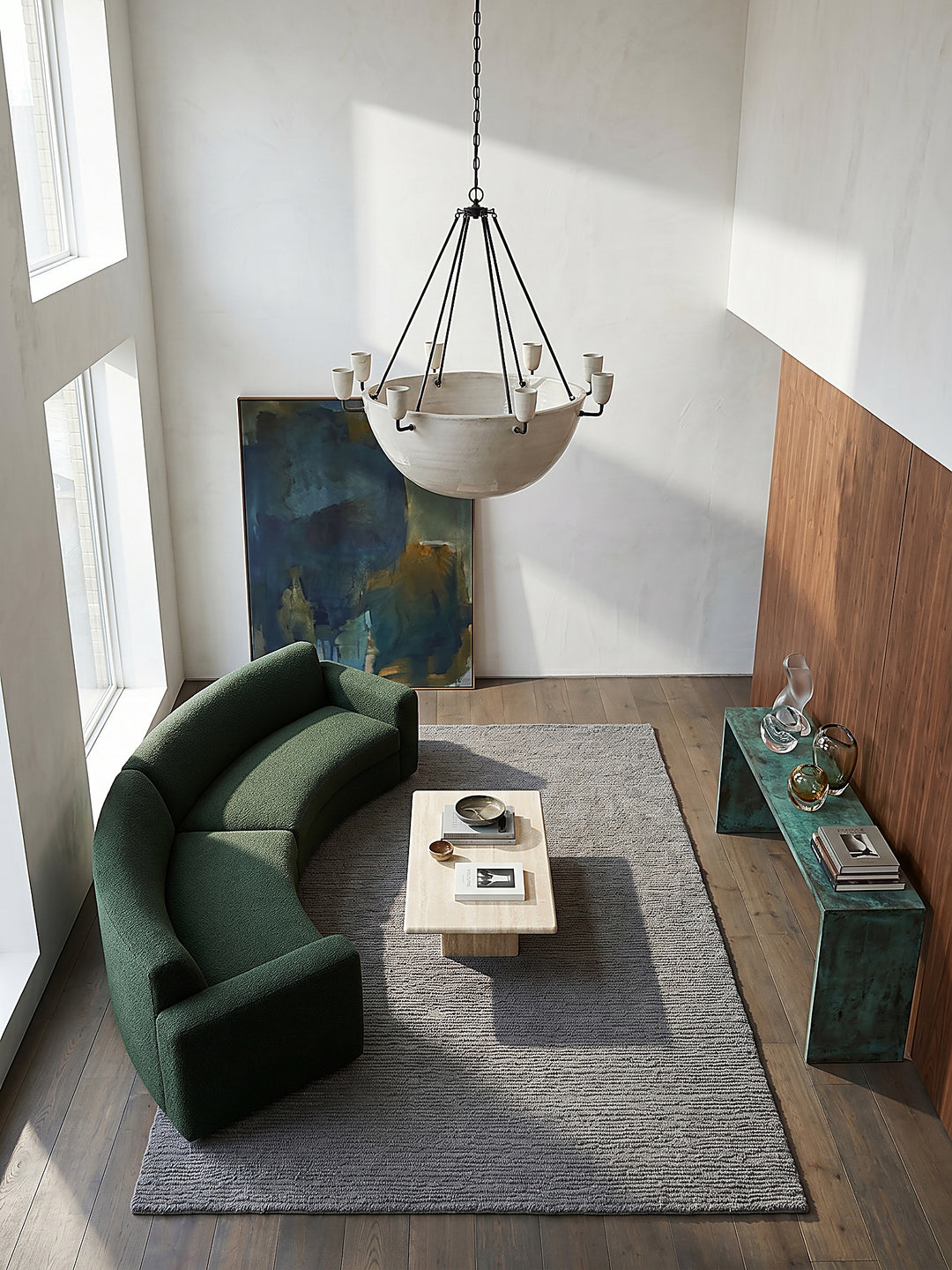 Teppich Grau rechteckig Musteransicht von oben Designkollektion_