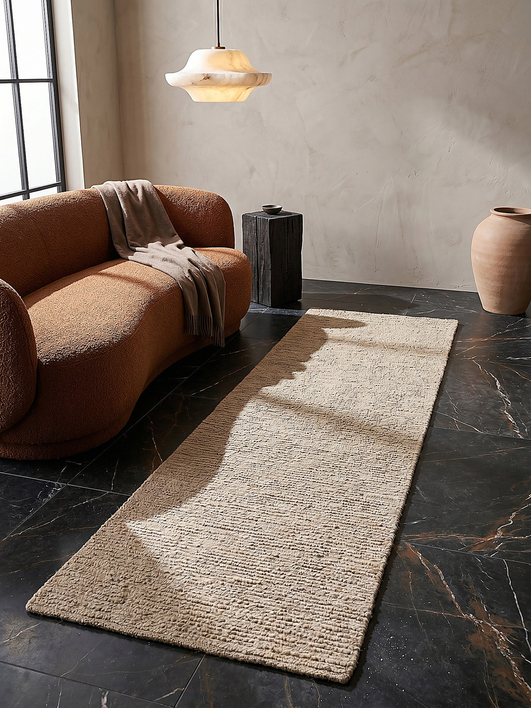 Teppich Natur Läufer Musteransicht von oben Designkollektion_