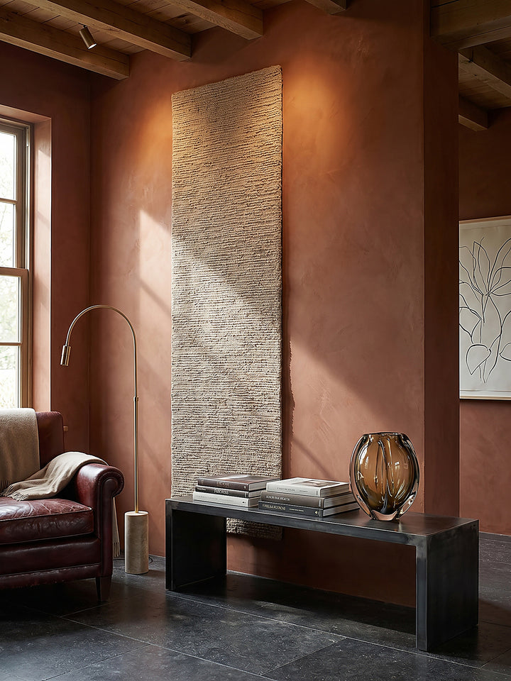 Teppich Natur Läufer als Wandteppich Wanddekoration Textilkunst Interior Design_