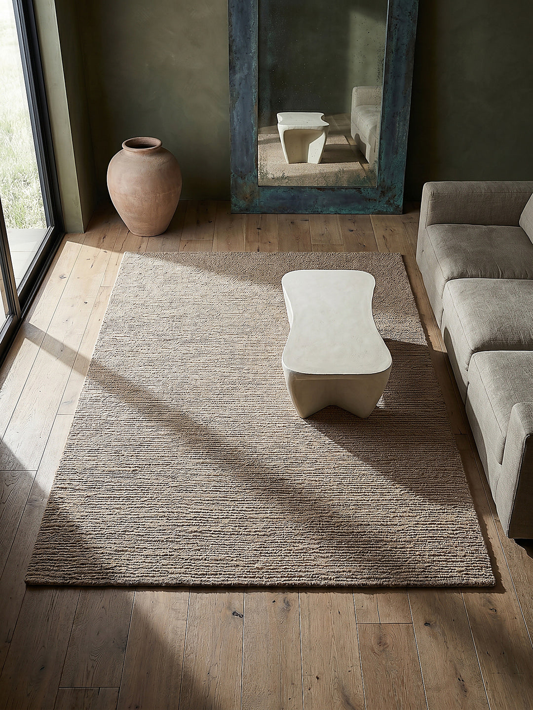 Teppich Natur rechteckig Musteransicht von oben Designkollektion_