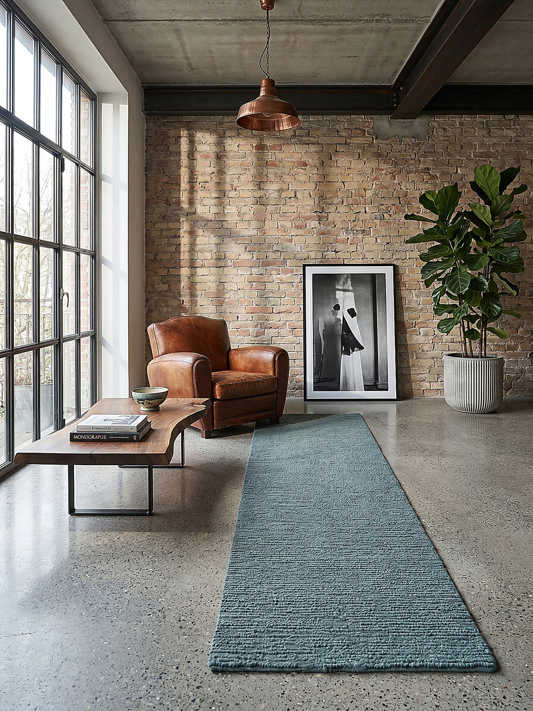 Teppich Türkis Läufer Musteransicht von oben Designkollektion_