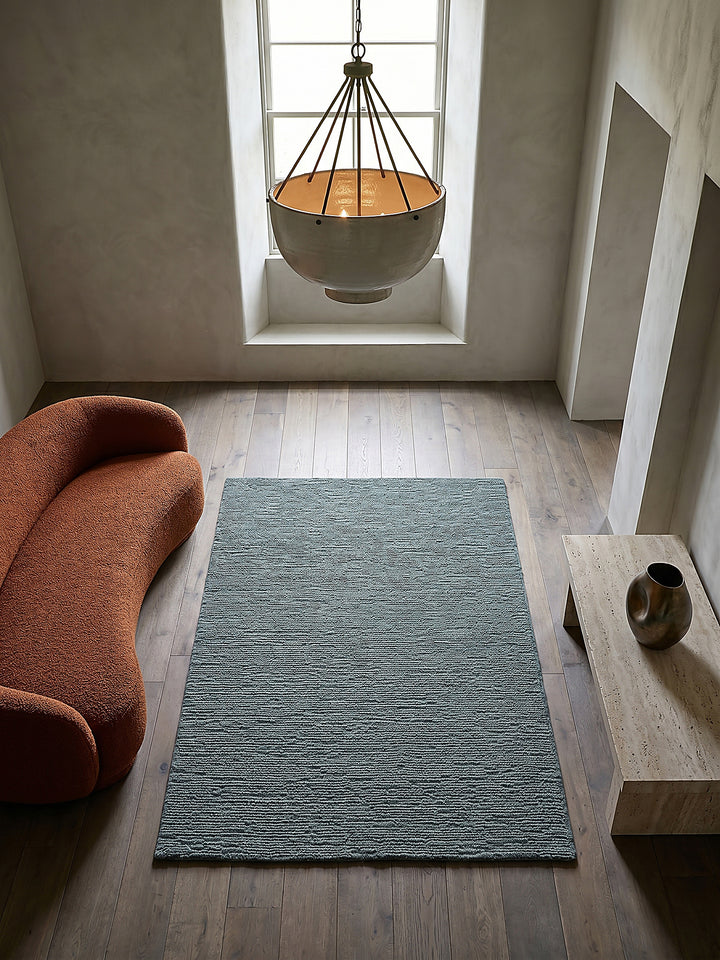 Teppich Türkis rechteckig Musteransicht von oben Designkollektion_