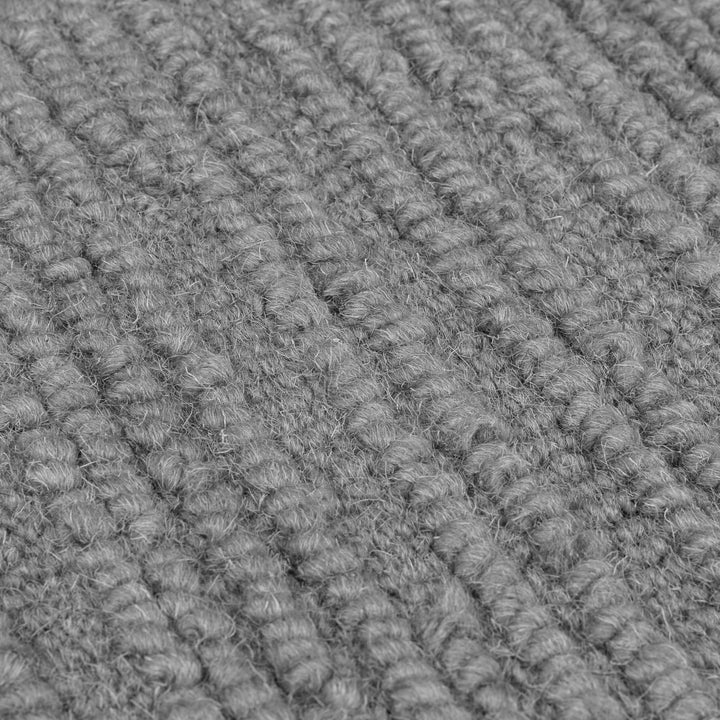 Wollteppich Boucle - Unifarben - Strapazierfähig - pflegeleicht_Grau_Läufer_