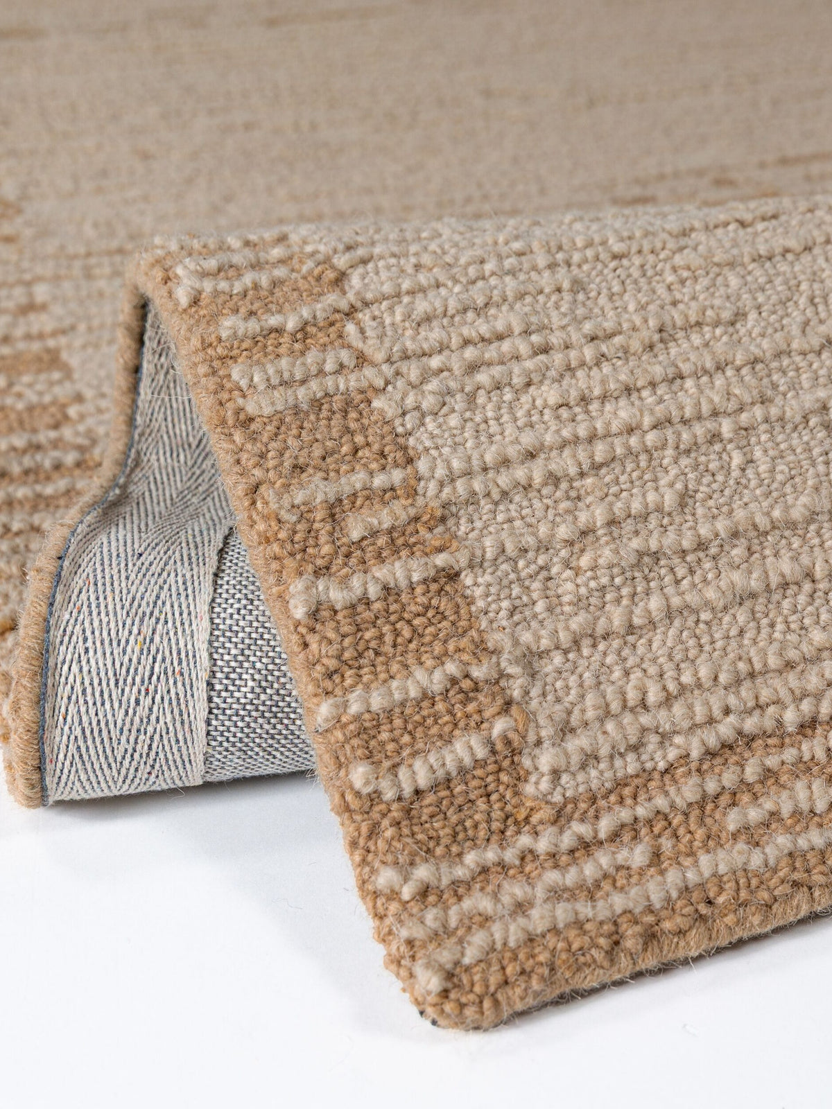 Teppich Natur rechteckig Wool Einrichtung Wohnidee Bodenbelag GANNEL_