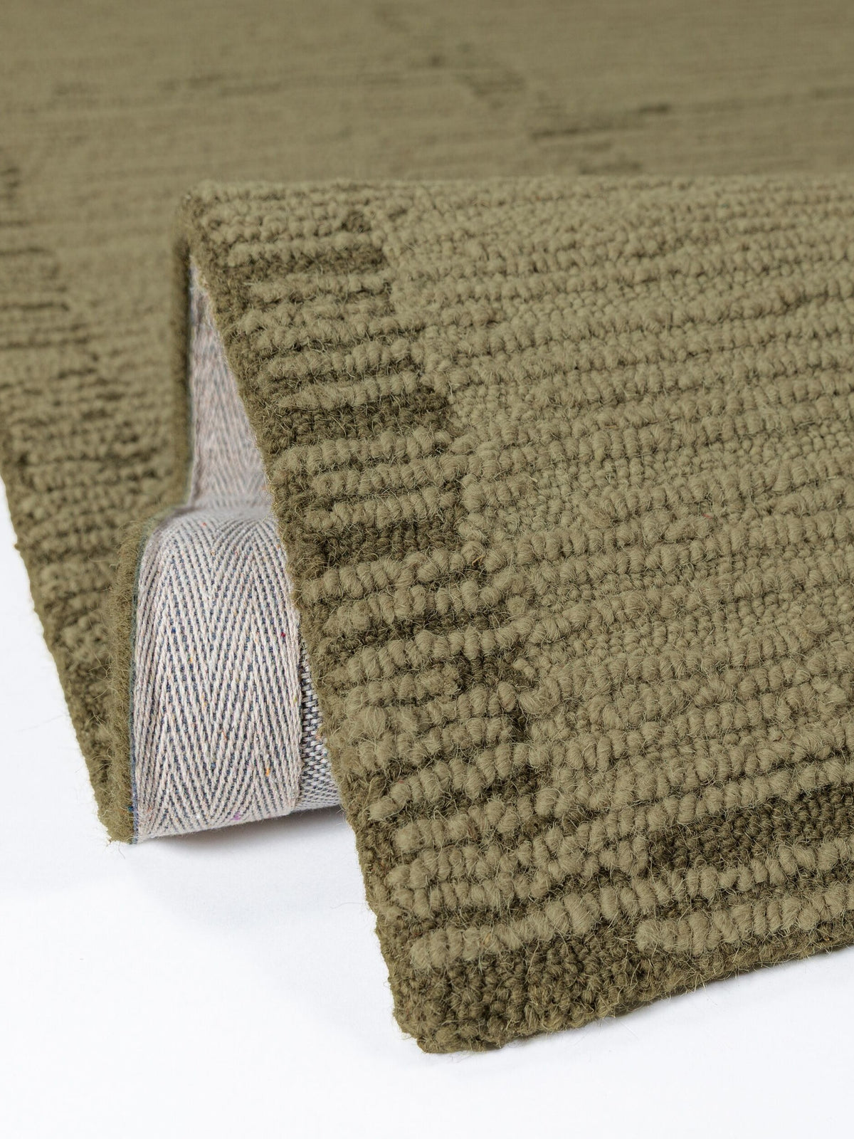 Teppich Salbeigrün rechteckig WOOL Einrichtung Wohnidee Bodenbelag GANNEL_