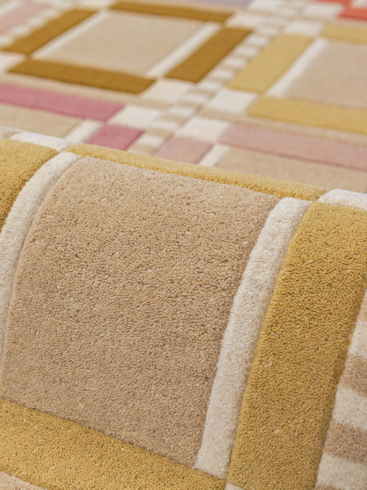 Teppich Multicolor-Pastell rechteckig WOOL Raumgestaltung Inneneinrichtung ORRIN_