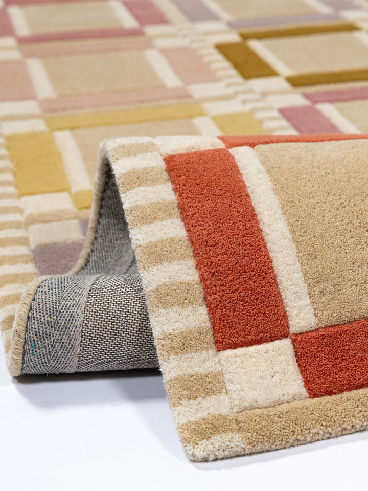Teppich Multicolor-Pastell rechteckig WOOL Einrichtung Wohnidee Bodenbelag ORRIN_
