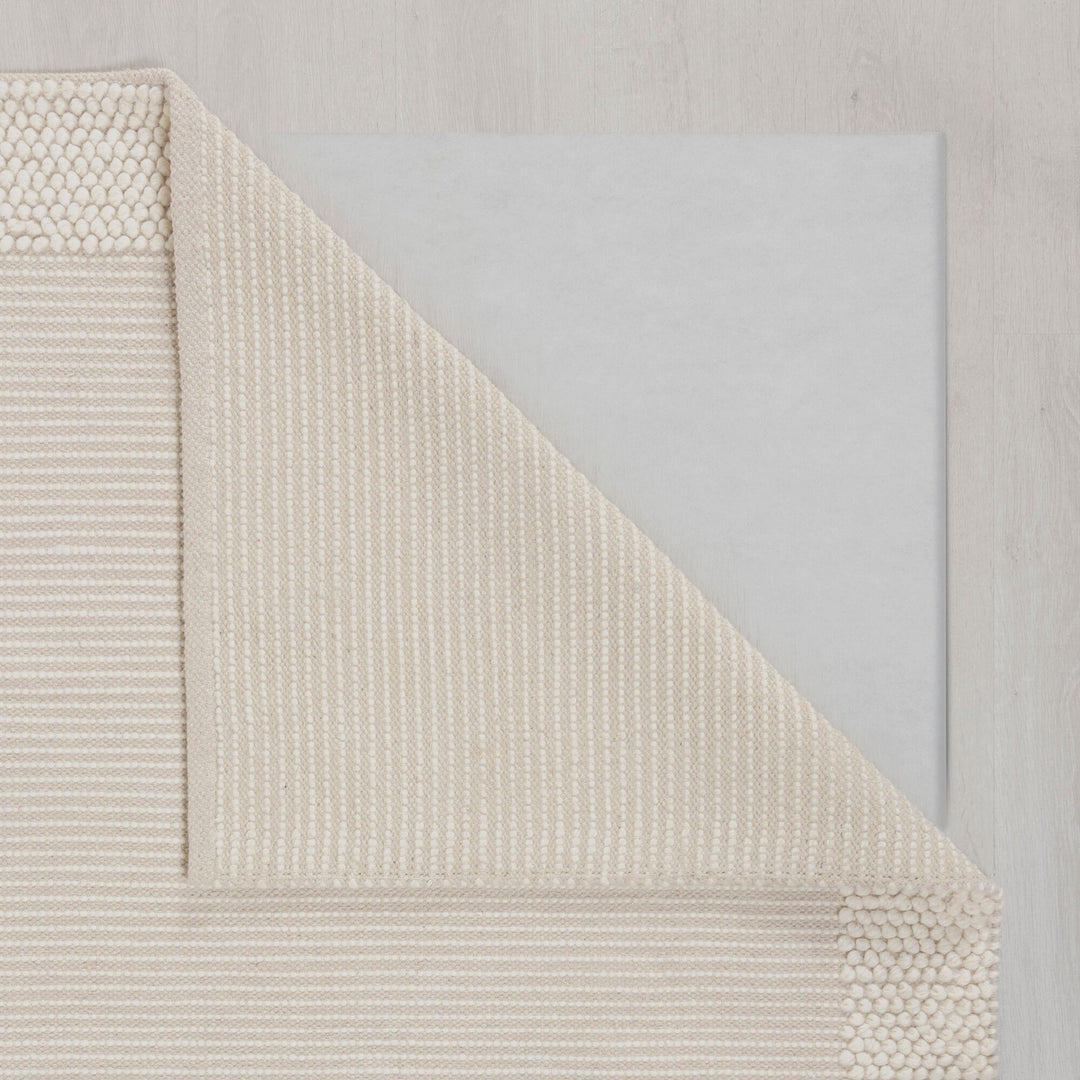 Teppich Kurzflor Unifarben - Bordüre - Robuster Woll-Mix_Läufer_