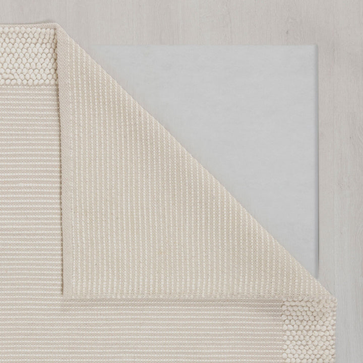 Teppich Kurzflor Unifarben - Bordüre - Robuster Woll-Mix_Läufer_