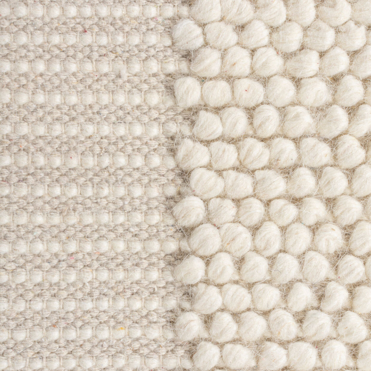 Teppich Kurzflor Unifarben - Bordüre - Robuster Woll-Mix_Beige-Natur_Rechteckig_