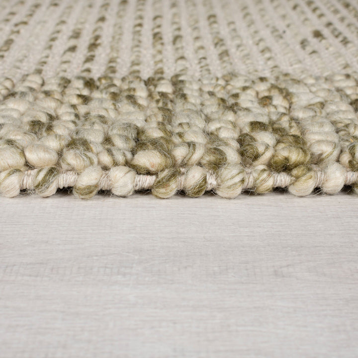 Wollteppich Flachgewebe – Naturmaterialien mit strukturierter Bordüre - strapazierfähig und fußbodenheizungsgeeignet_Rechteckig_