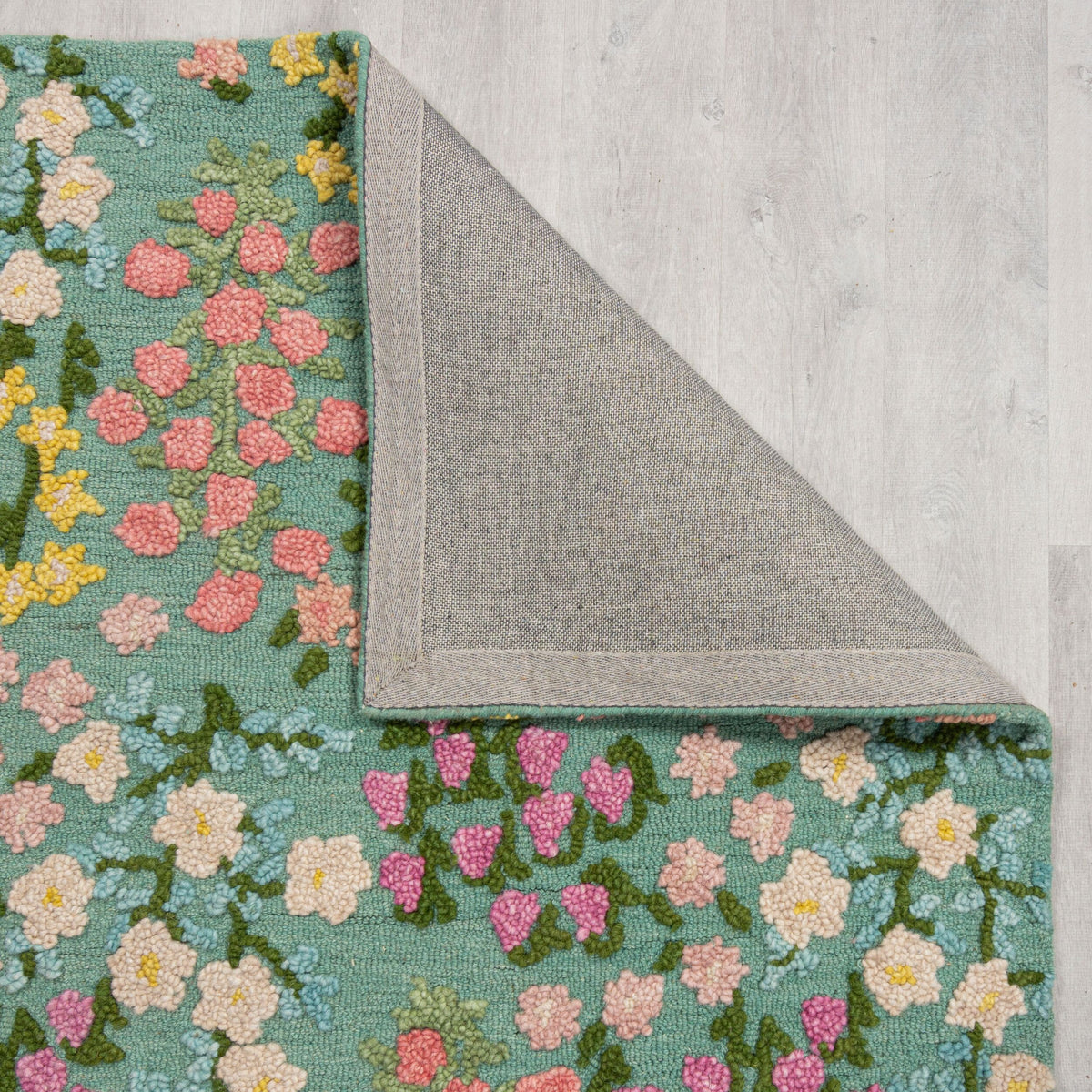 Wollteppich Floral Muster - Naturmotive - Schlafzimmer Rechteckig