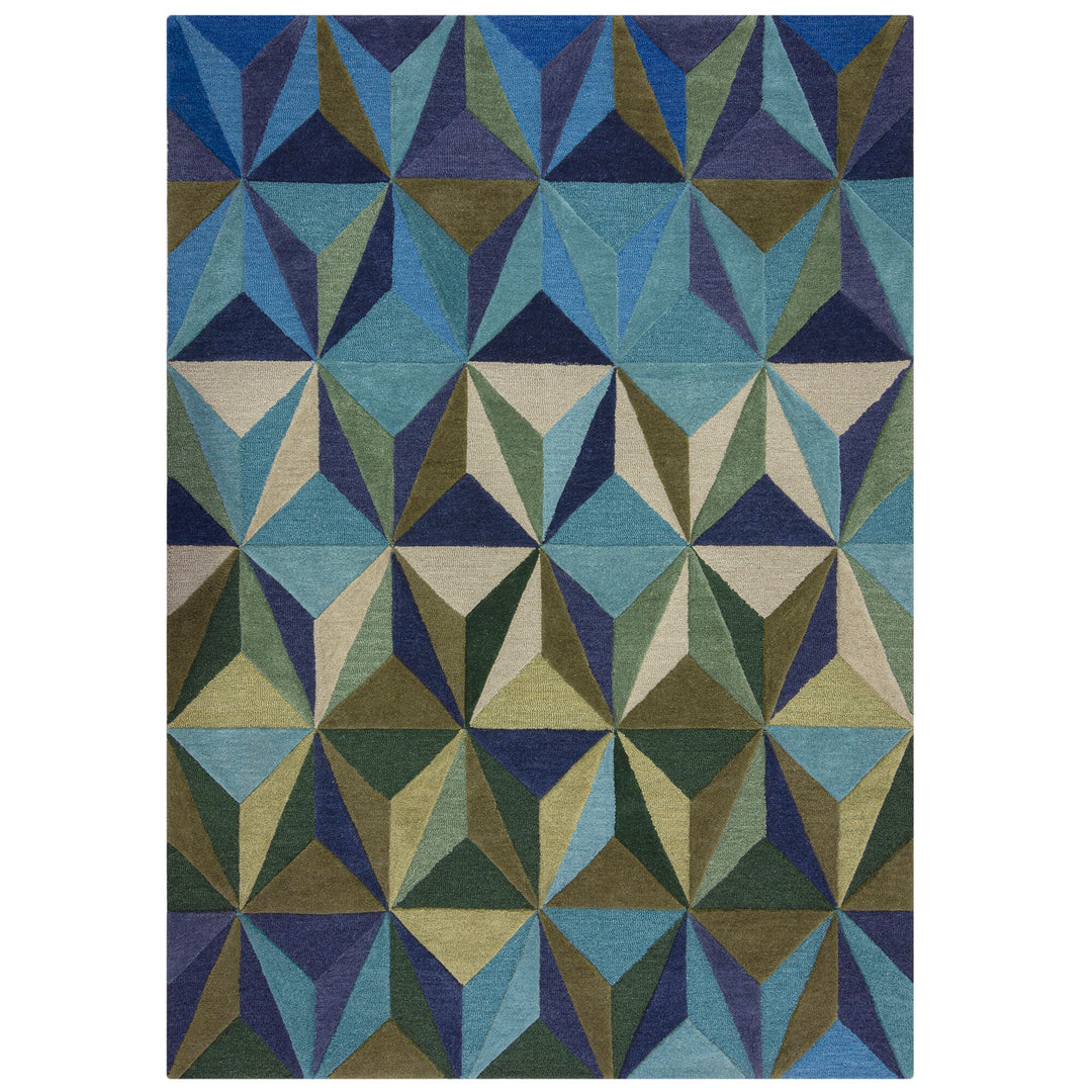 Wollteppich 3D Geometrisch - Wohnzimmer_Rechteckig_