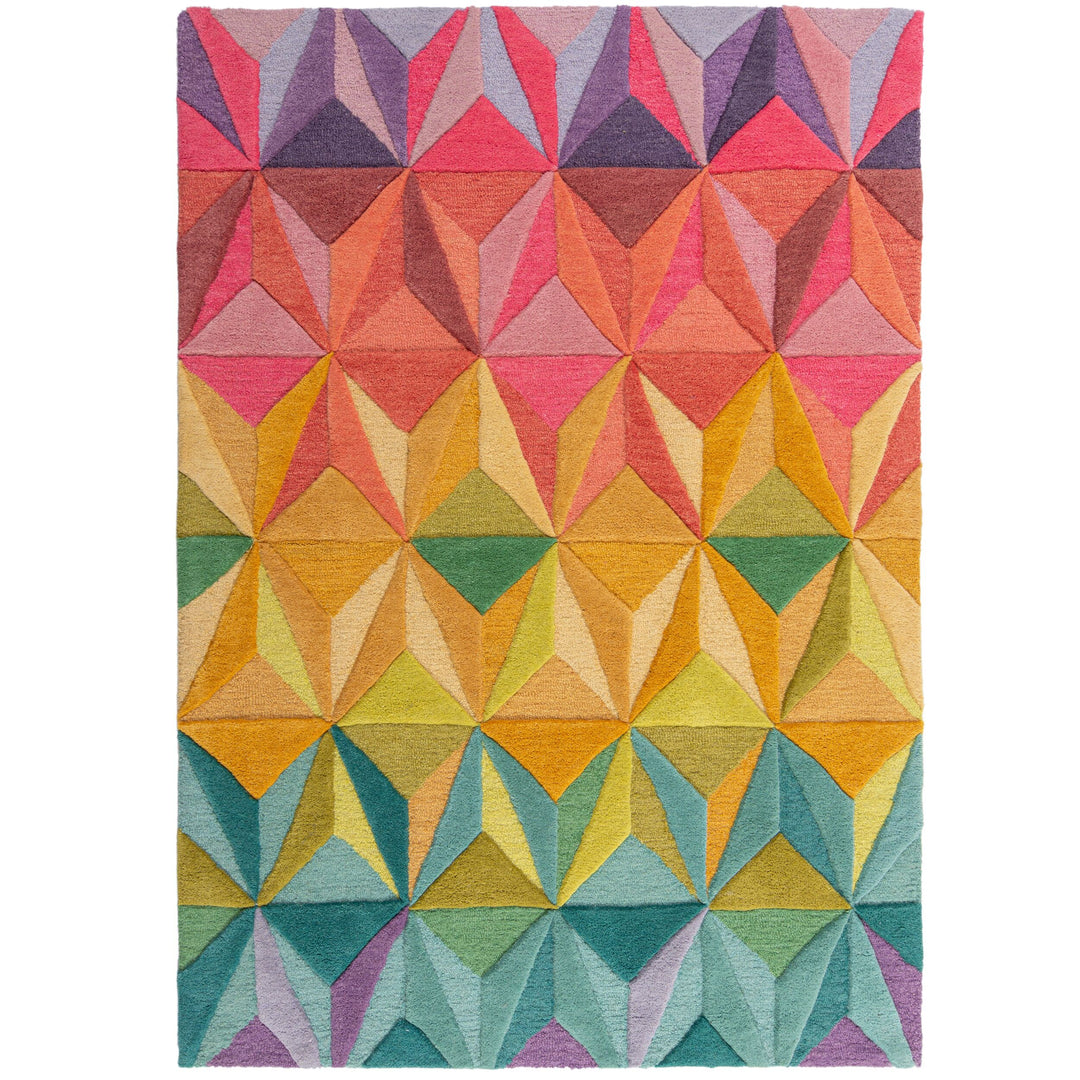 Wollteppich 3D Geometrisch - Wohnzimmer_Rechteckig_
