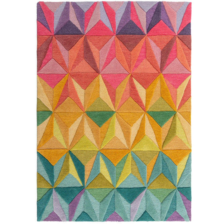 Wollteppich 3D Geometrisch - Wohnzimmer_Rechteckig_