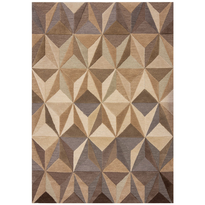 Wollteppich 3D Geometrisch - Wohnzimmer_Rechteckig_