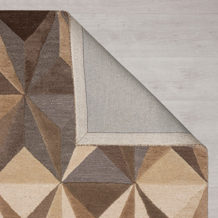 Wollteppich 3D Geometrisch - Wohnzimmer_Rechteckig_