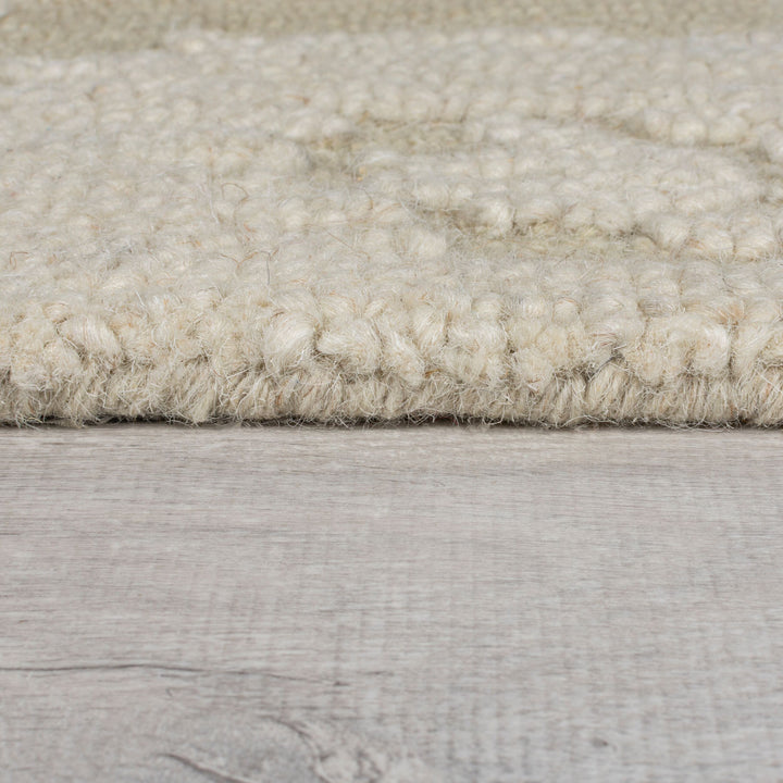 Wollteppich Handgetuftet  - Globales Ikat-Design  - Strukturiert &amp;amp; Pflegeleicht_Rechteckig_