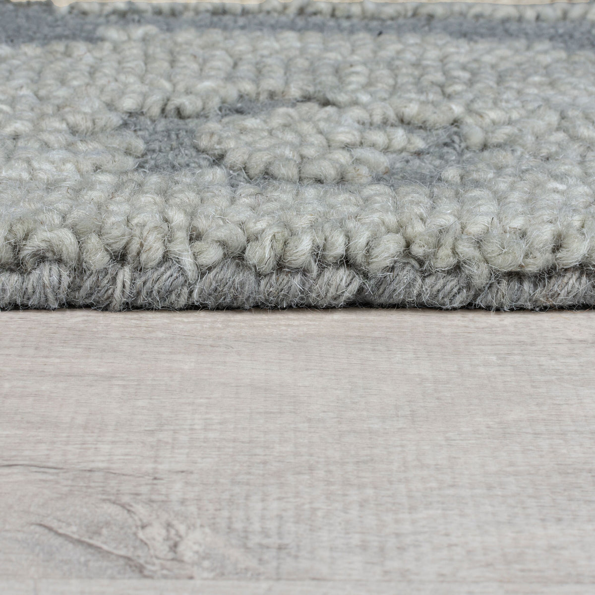 Wollteppich Handgetuftet  - Globales Ikat-Design  - Strukturiert & Pflegeleicht Rechteckig