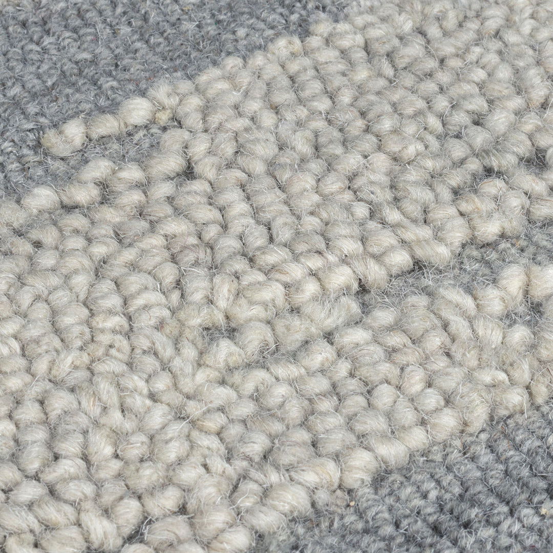 Wollteppich Ethno Ikat - Wohnzimmer_Blau_Rechteckig_