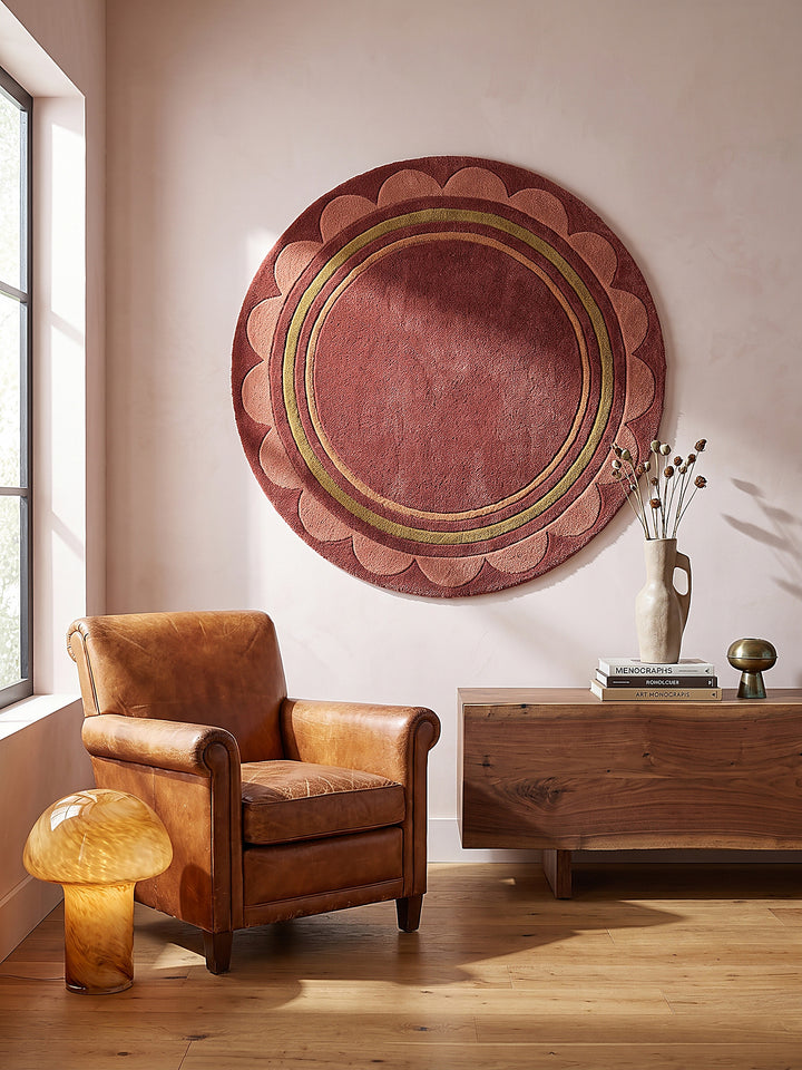 Teppich Beerenrot als Wandteppich_