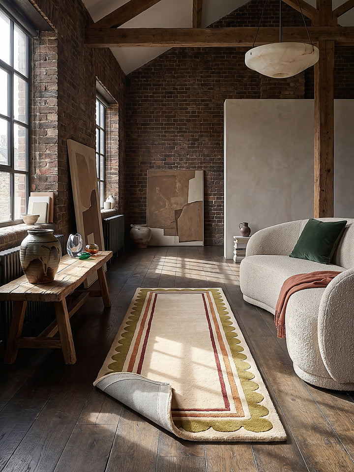 Teppich Beige-Multicolor Läufer Editorial Styling_