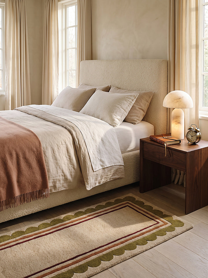 Teppich Beige-Multicolor Läufer gemütliche Wohnszene_