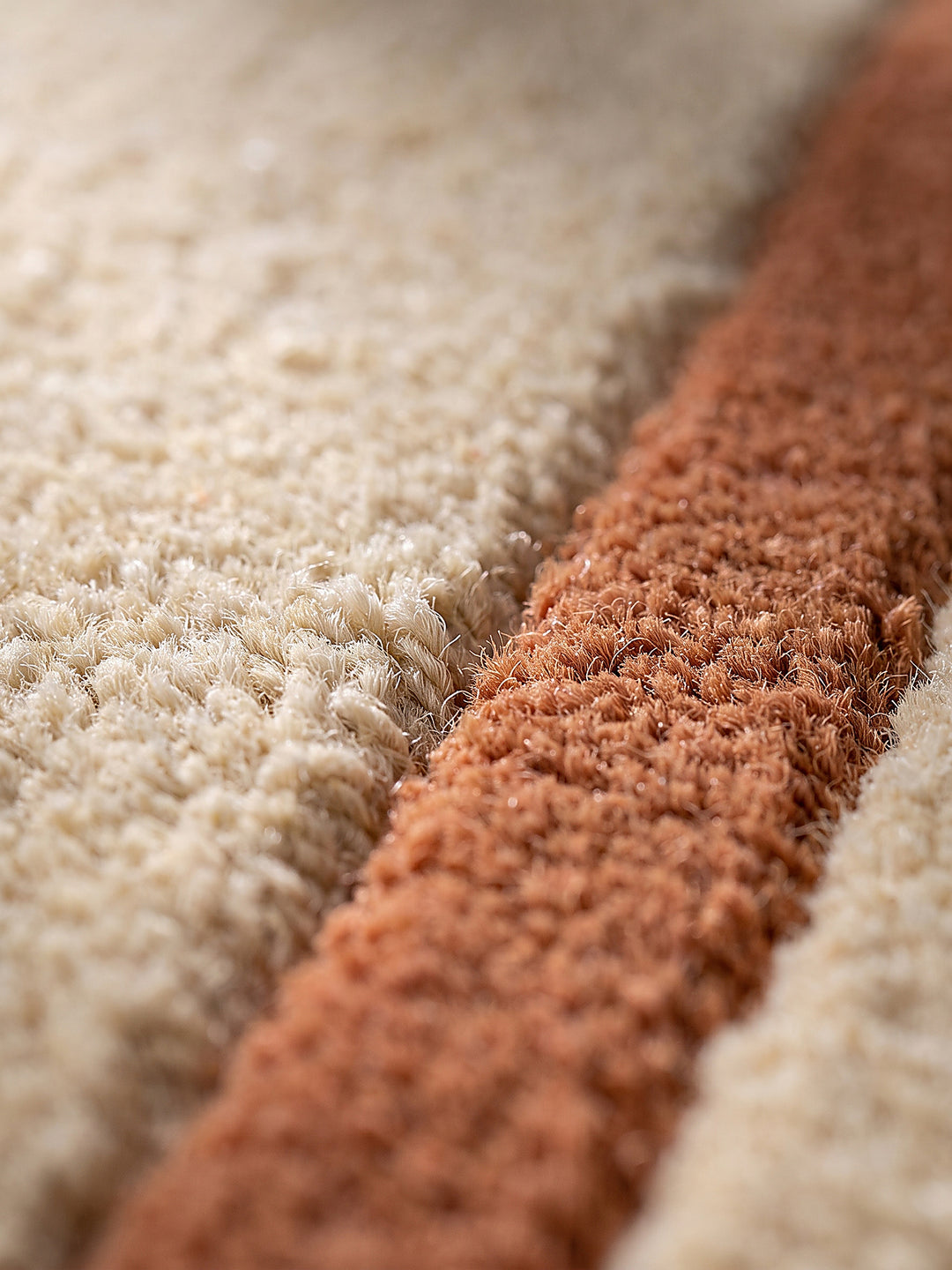 Teppich Beige-Multicolor Webstruktur Nahaufnahme_