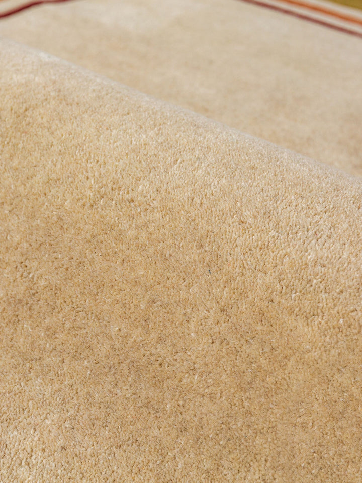 Teppich Beige-Multicolor rund WOOL Raumgestaltung Inneneinrichtung WENSUM_