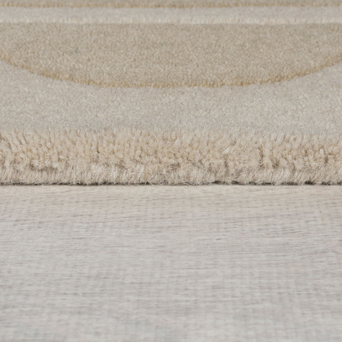 Wollteppich Handgetuftet mit Jakobsmuschel-Design  - Strapazierfähig & Schallgedämmt_Rund_