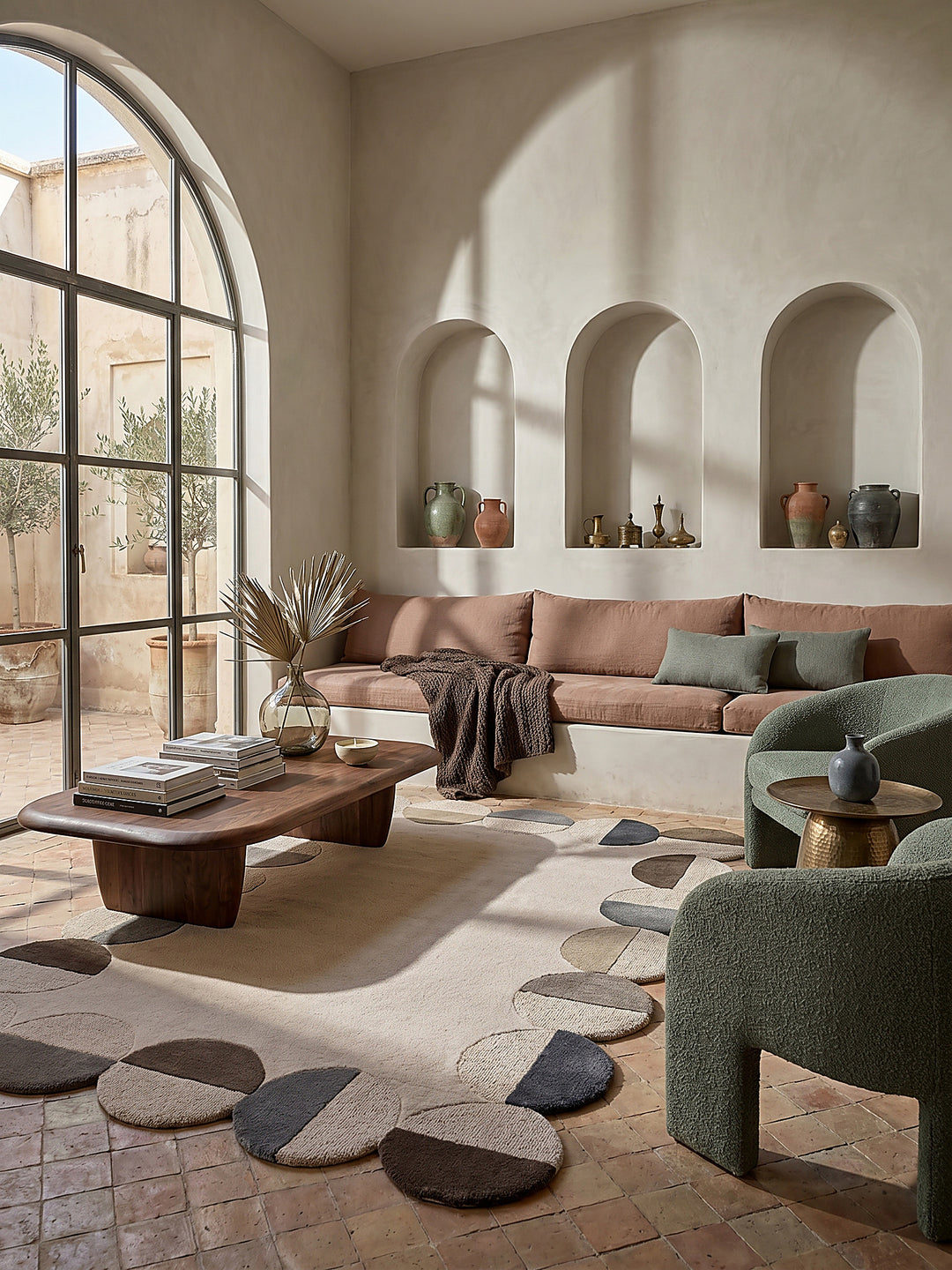 Teppich Natur rechteckig im modernen Wohnzimmer_