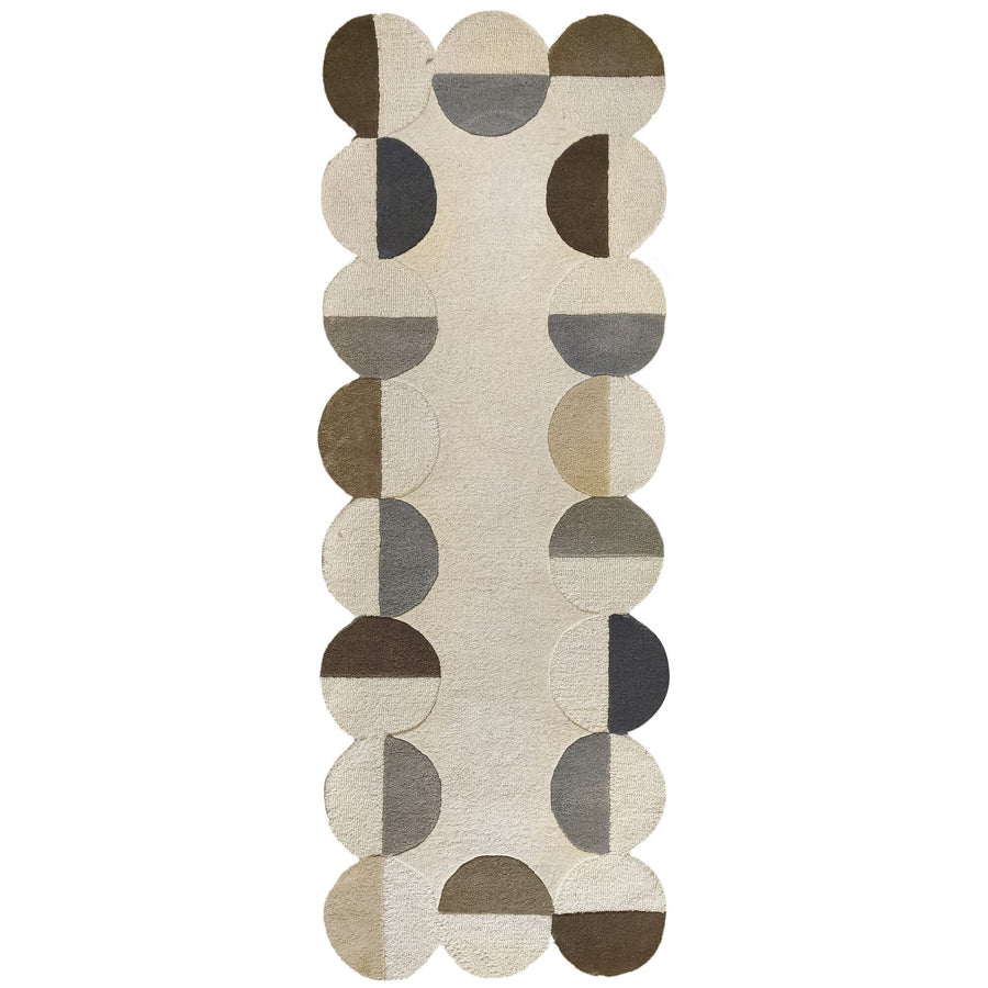 Wollteppich Kreis Wellenform - Wohnzimmer_Läufer_